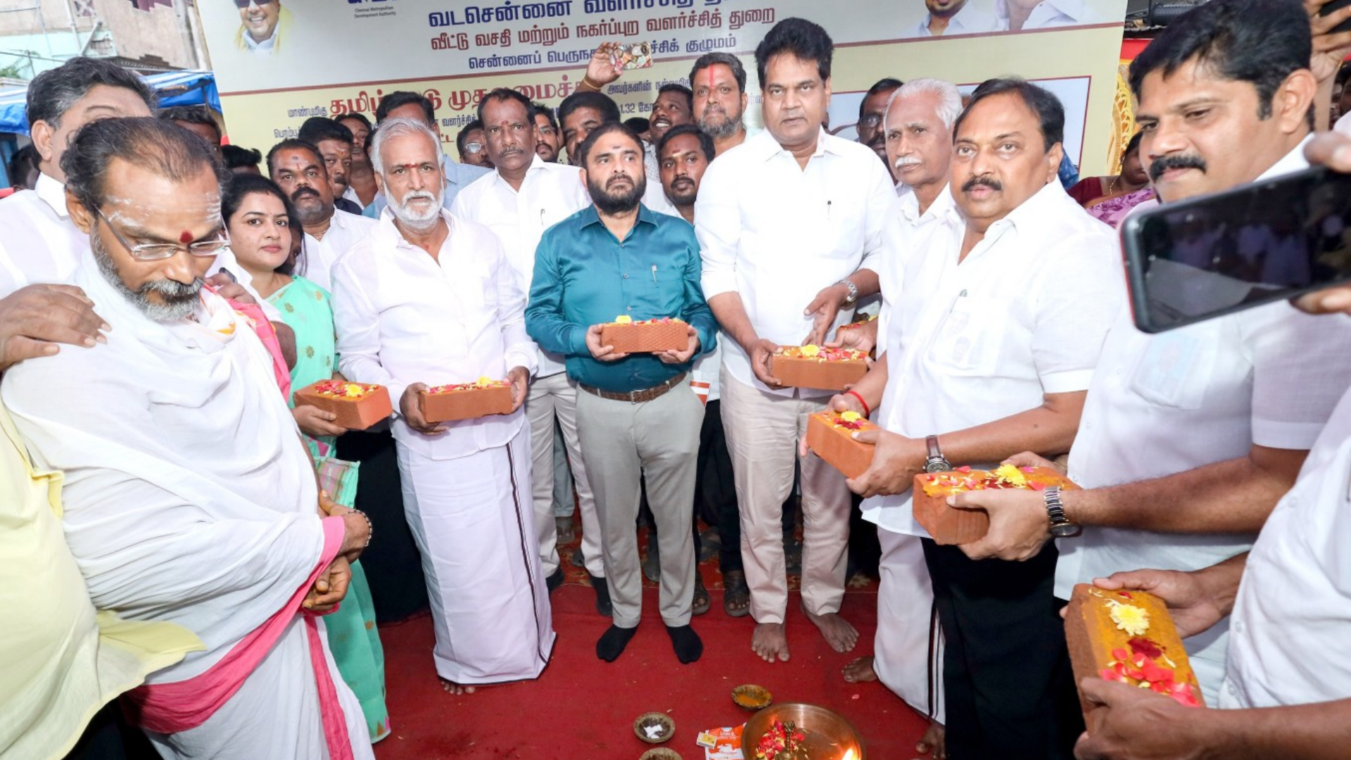 BHOOMI POOJA AND PROJECT INSPECTION AT VYASARPADI
